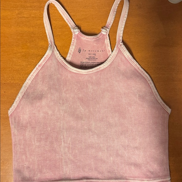 Free people Light pink crop tank top size medium/large but fits like a small - Picture 4 of 6